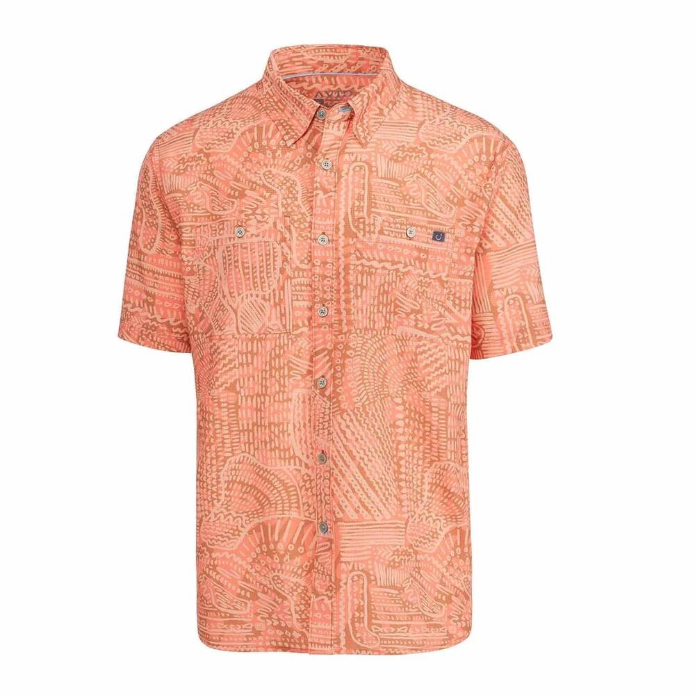 NEW AVID men's baja performance short sleeve shirt in clearwater clay